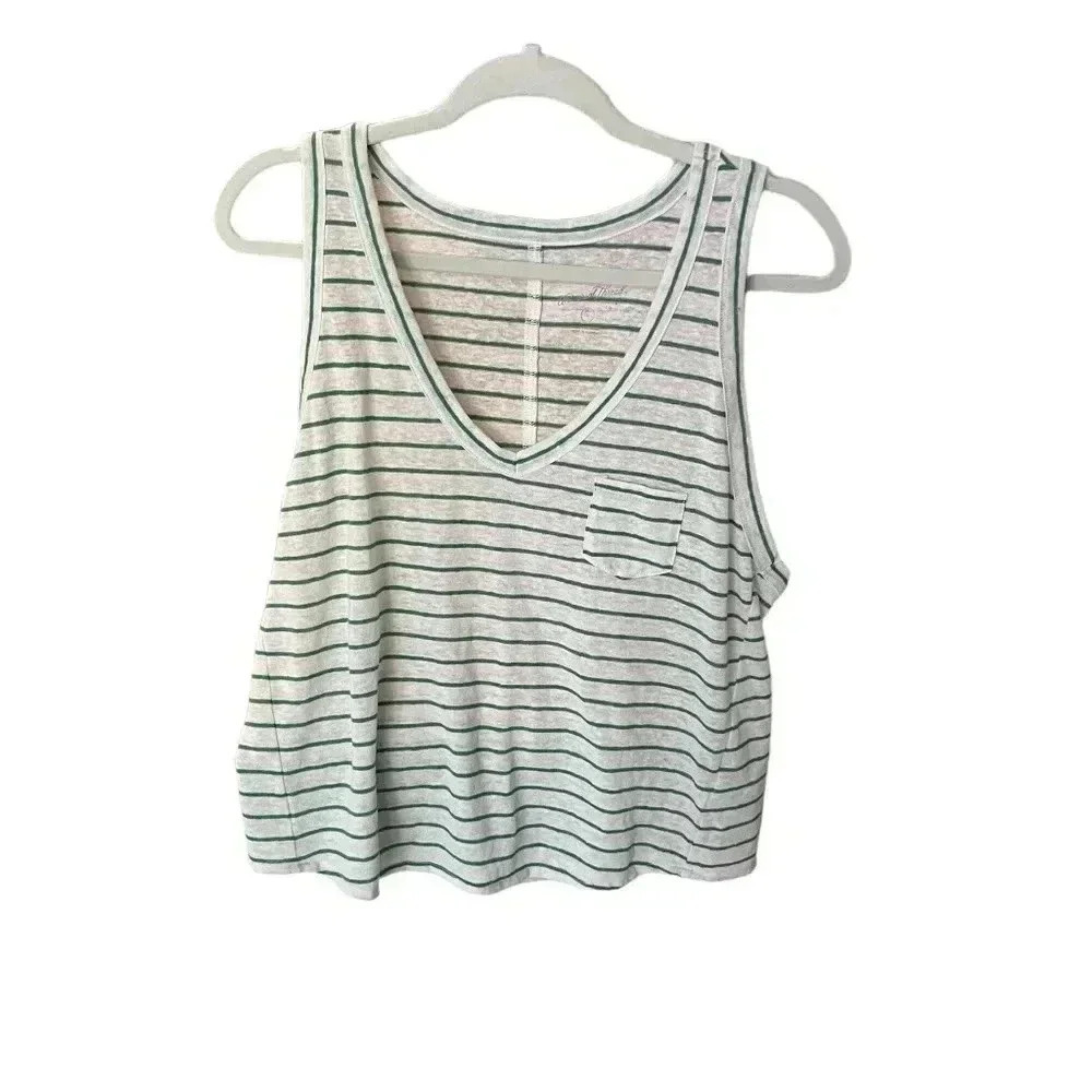 Universal ThreadTank with green stripes size M crop